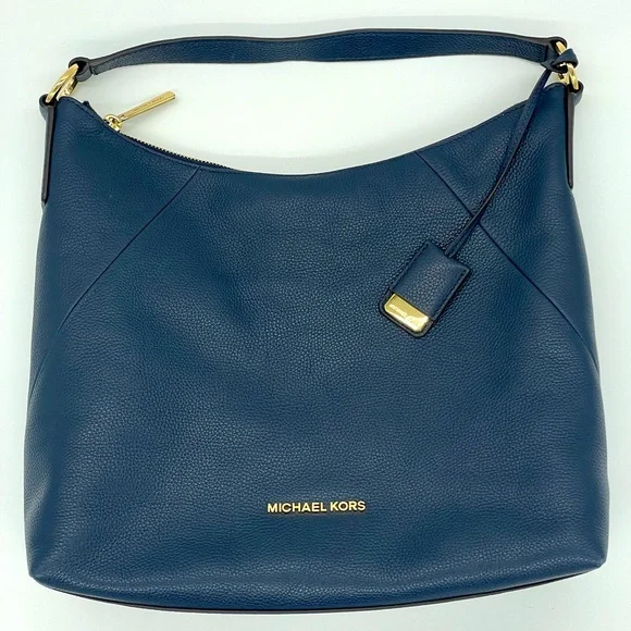 Navy & Gold Michael Kors Purse - Picture 2 of 10